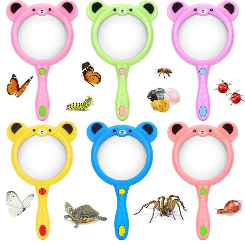 Kids Outdoor Nature Toys - Cartoon Cute Hand Lens Magnifier Magnifying