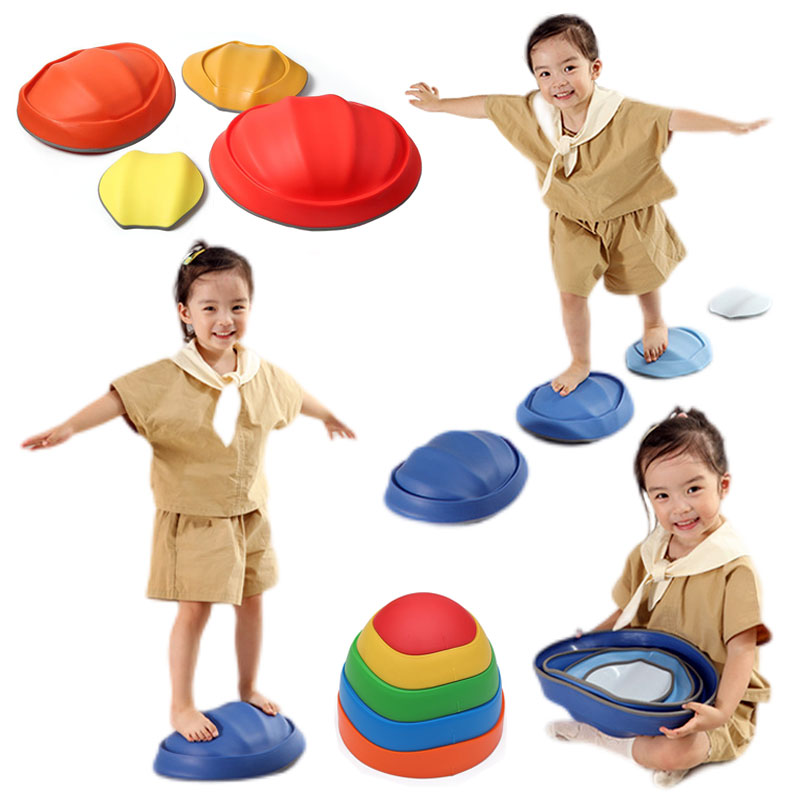 Kids Outdoor Fun - Balance Stepping Stones Kids Non-Slip Textured