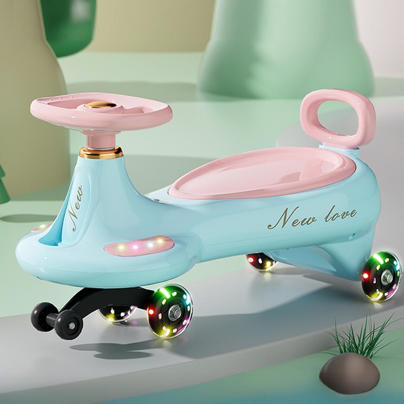 Kids Outdoor Fun - Cute Kids Swing Wiggle Car Anti-Tip