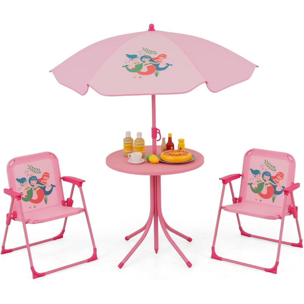 Kids Outdoor Table With Umbrella - Kids Picnic Table, Kids Outdoor Table