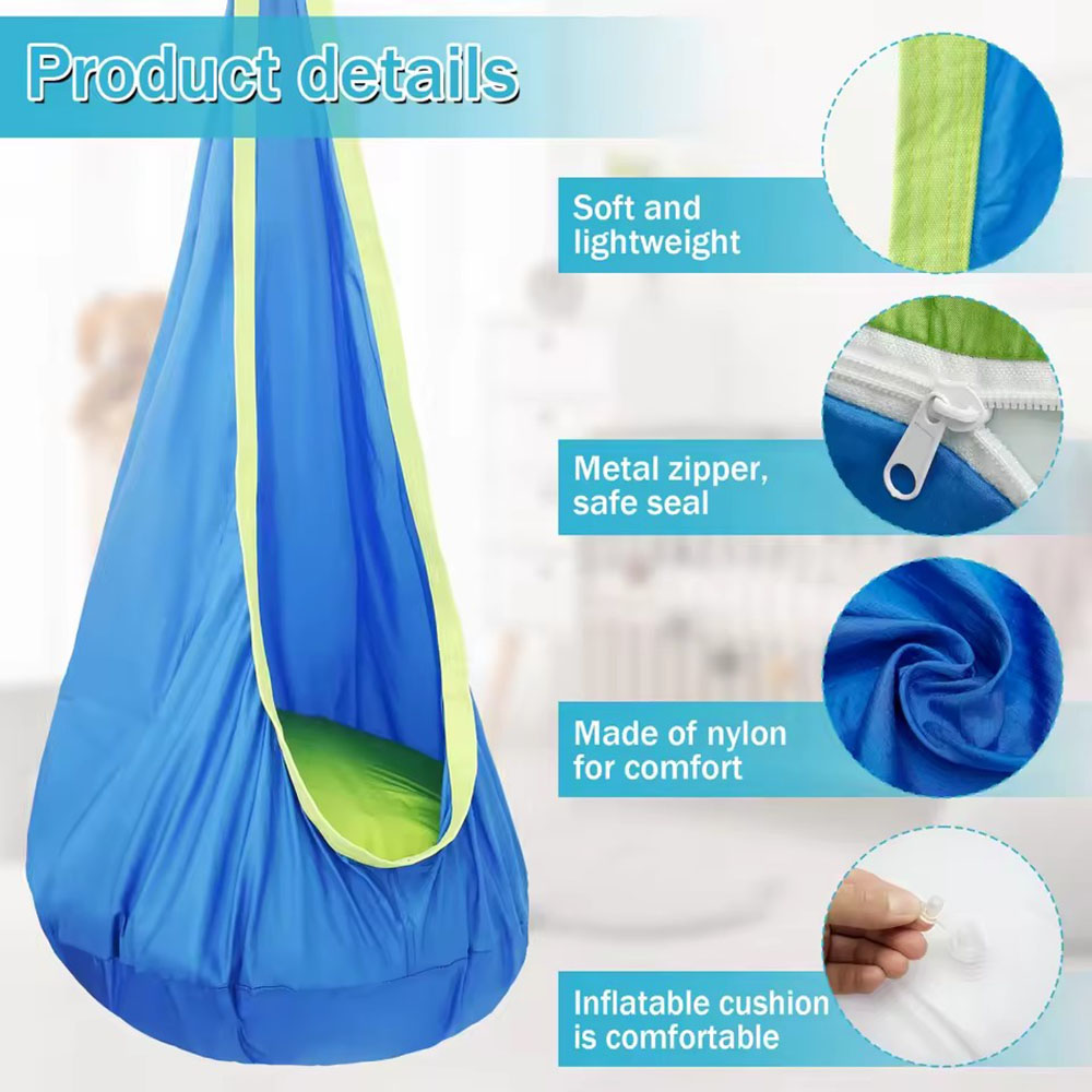 Kids Pod Swing Seat Nylon Hang - Kids Outdoor Swing And Slide 评论和价格