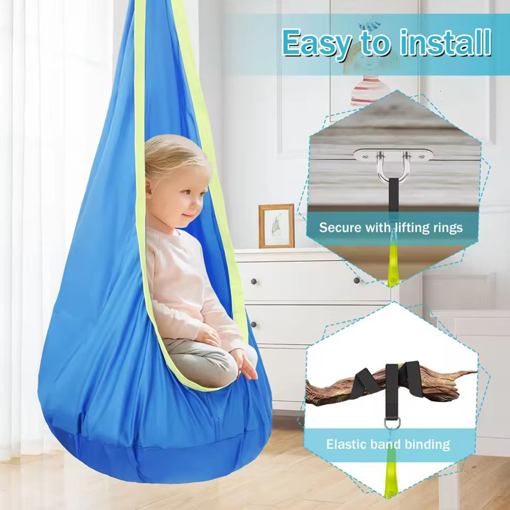 Kids Pod Swing Seat Nylon Hang - Kids Outdoor Swing And Slide 评论和价格