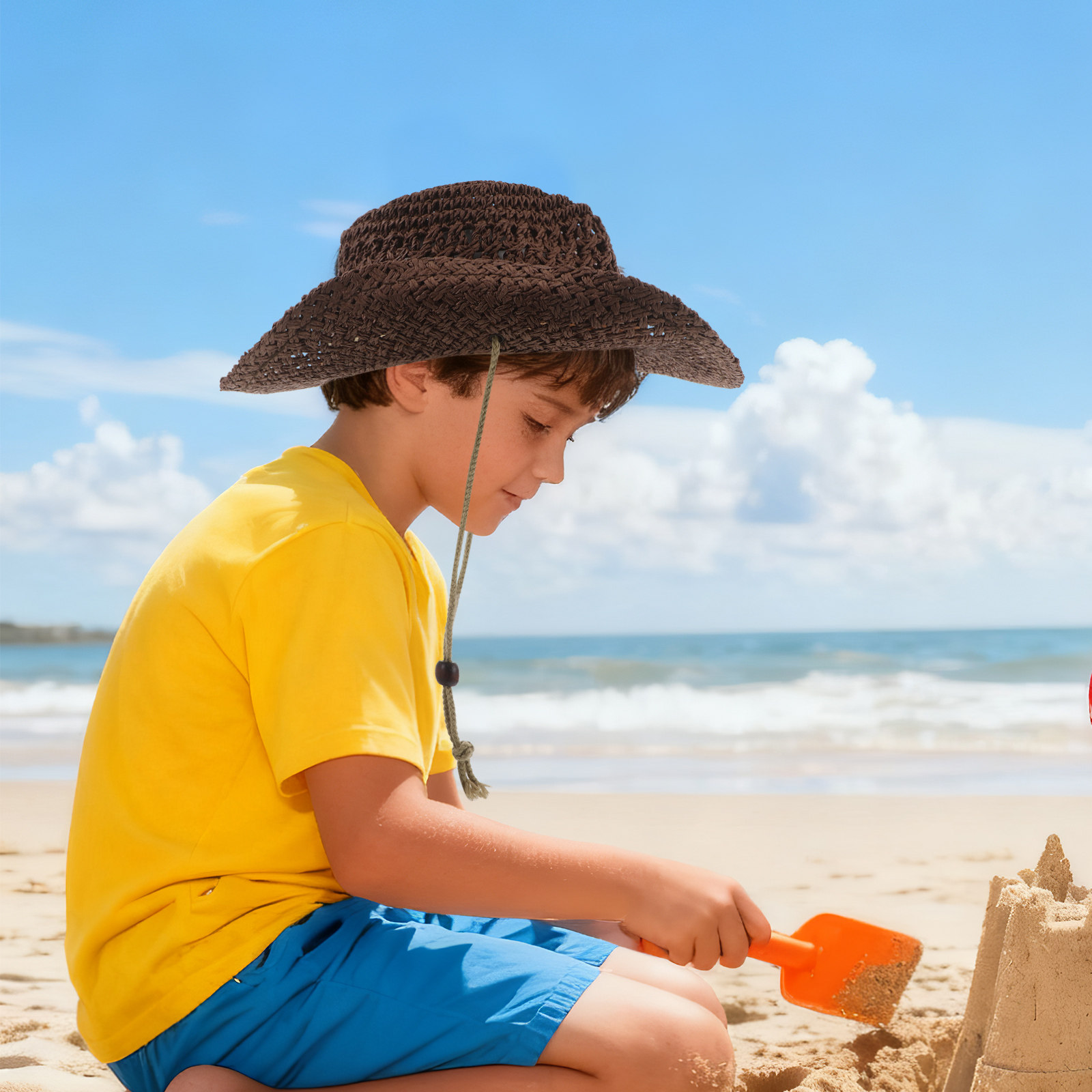 Kids Straw Cowboy Hat Western  - Kids Outdoor Hat 评论和价格