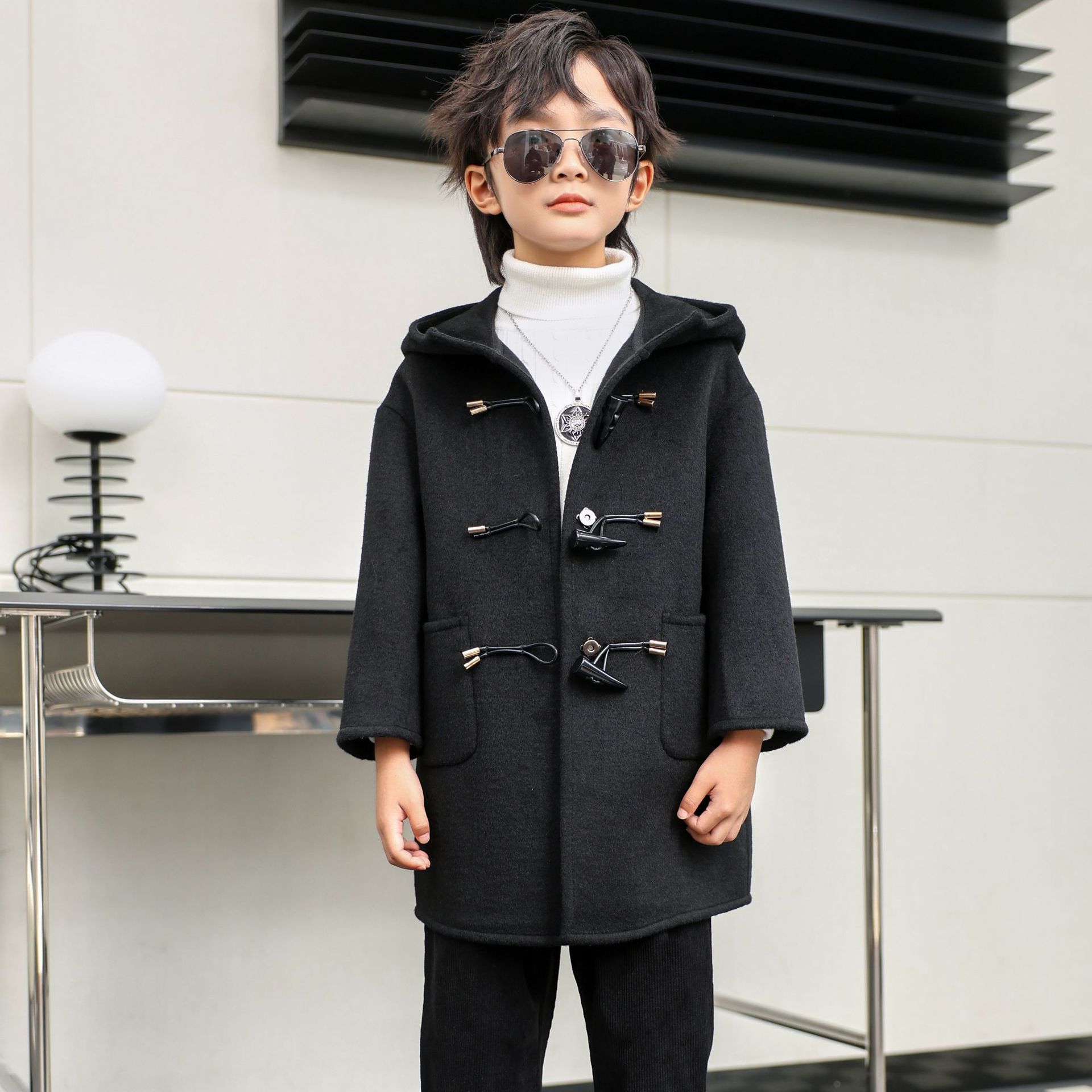 Children Winter Red Green Wool - Kids Outdoor Jacket 评论和价格