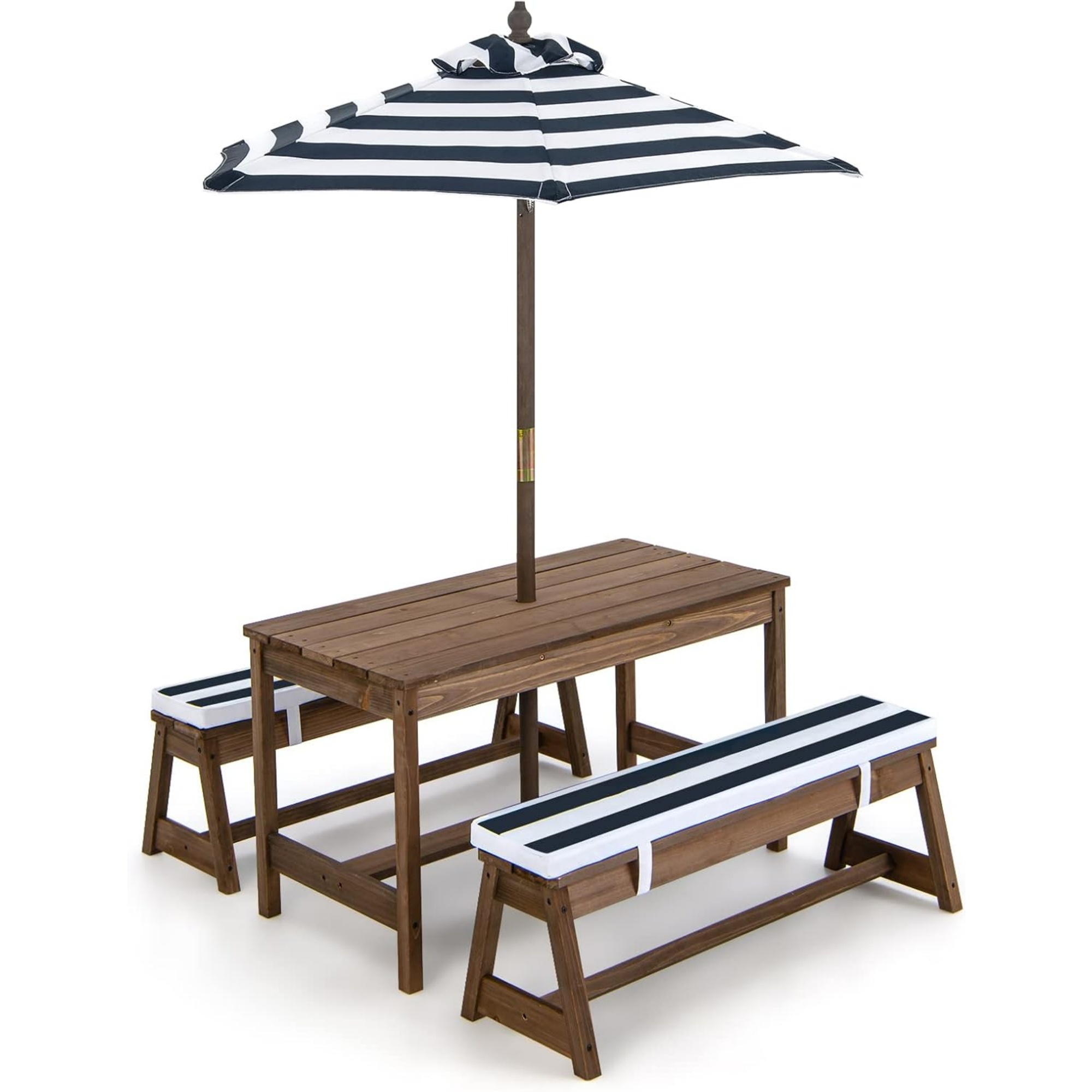 Kids Picnic Table with Umbrell - Kids Outdoor Table With Umbrella 评论和价格