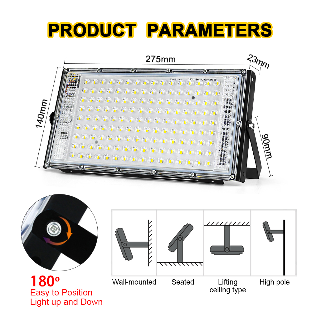 50W 100W 150W Led Flood Light  - Balance Beam Outdoor 评论和价格