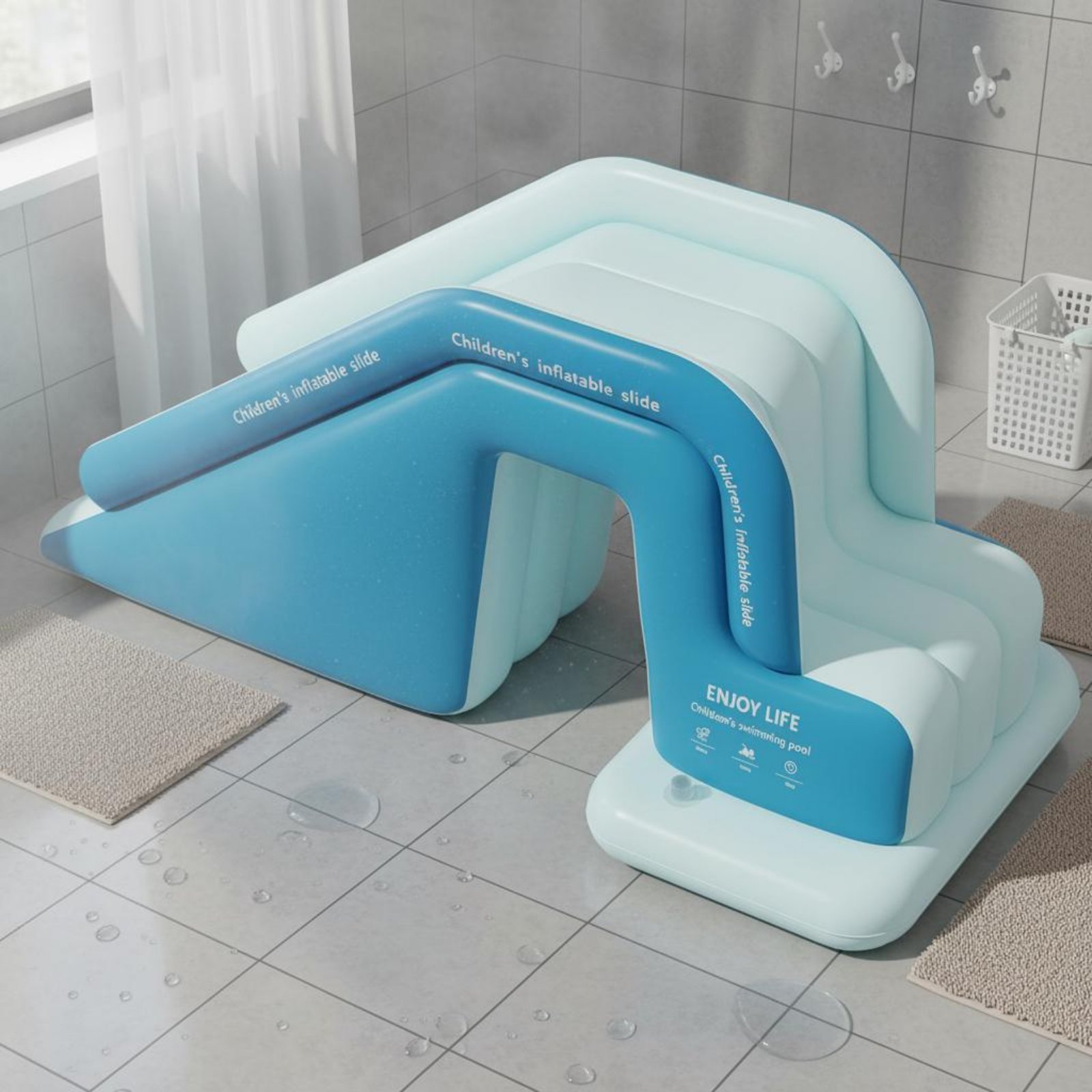 Inflatable Pool Slide Foldable - Kids Outdoor Nature Toys 评论和价格