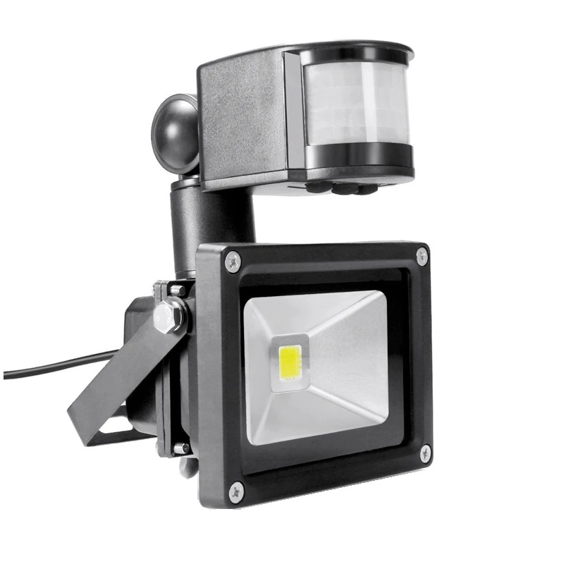 10W PIR LED Floodlight 12V Cur - Balance Beam Outdoor 评论和价格