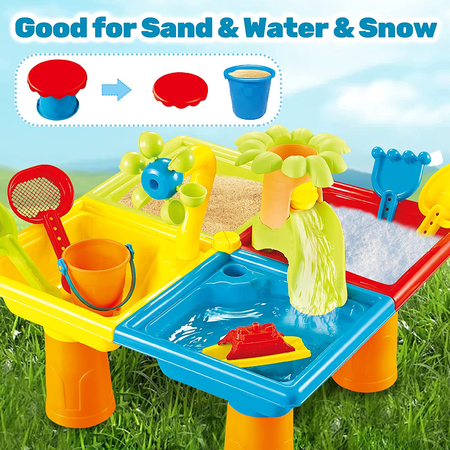 Beach Table Sand Play Toys Chi - Kids Outdoor Nature Play 评论和价格