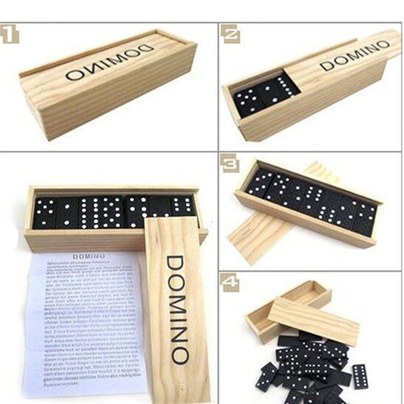 28pcs/Set Wooden Domino Board  - Kids Outdoor Bench Table 评论和价格