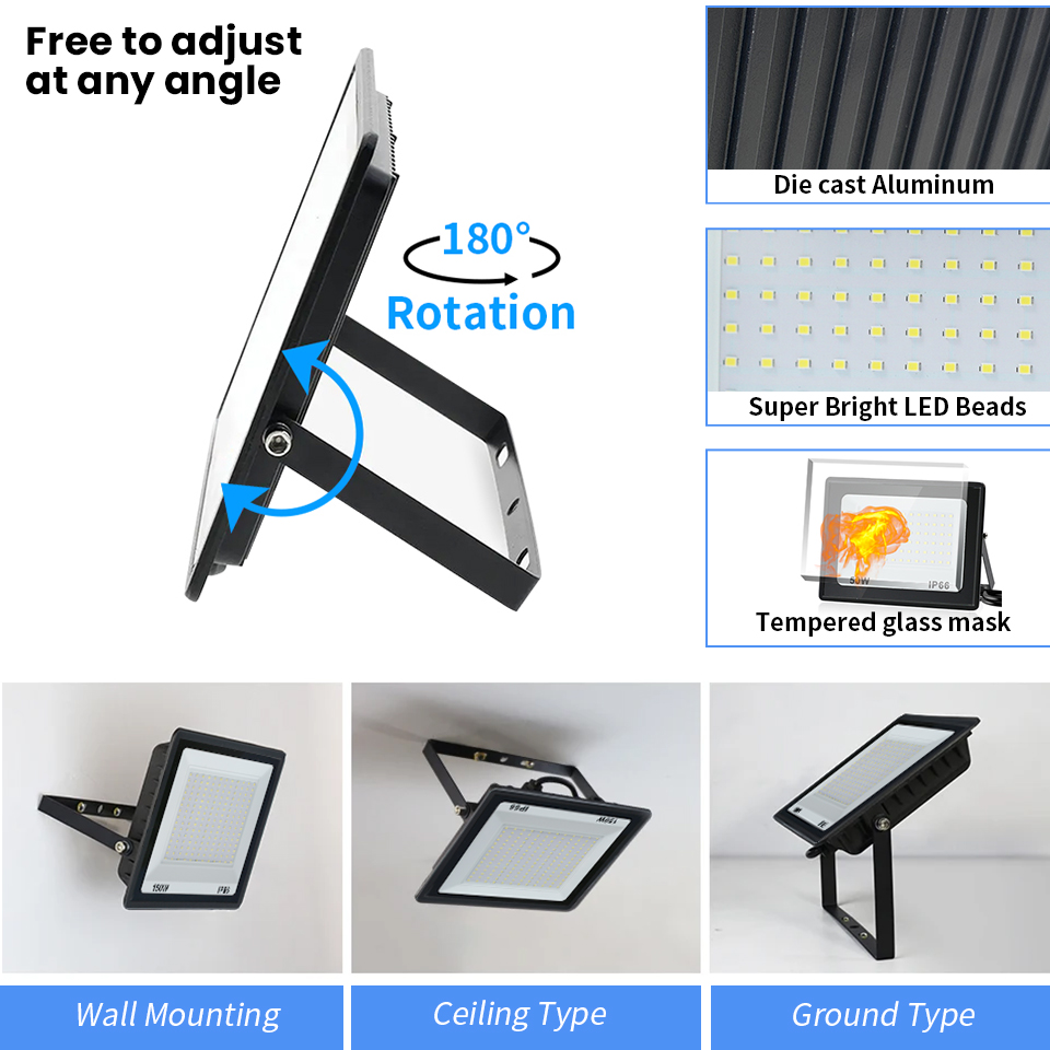 LED Floodlight AC220V 110V 10- - Balance Beam Outdoor 评论和价格