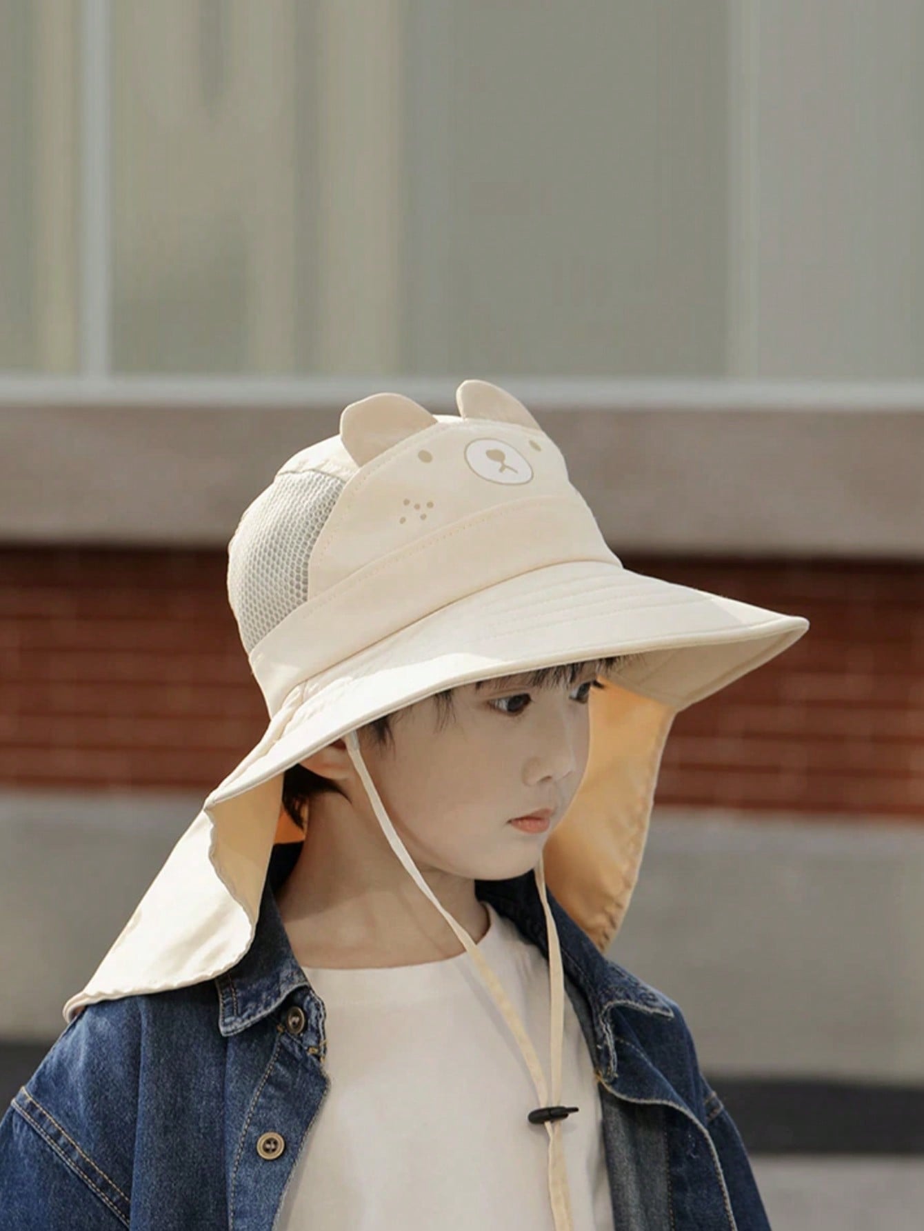 1pcs Kids Cartoon Bear Bucket  - Kids Outdoor Hat 评论和价格