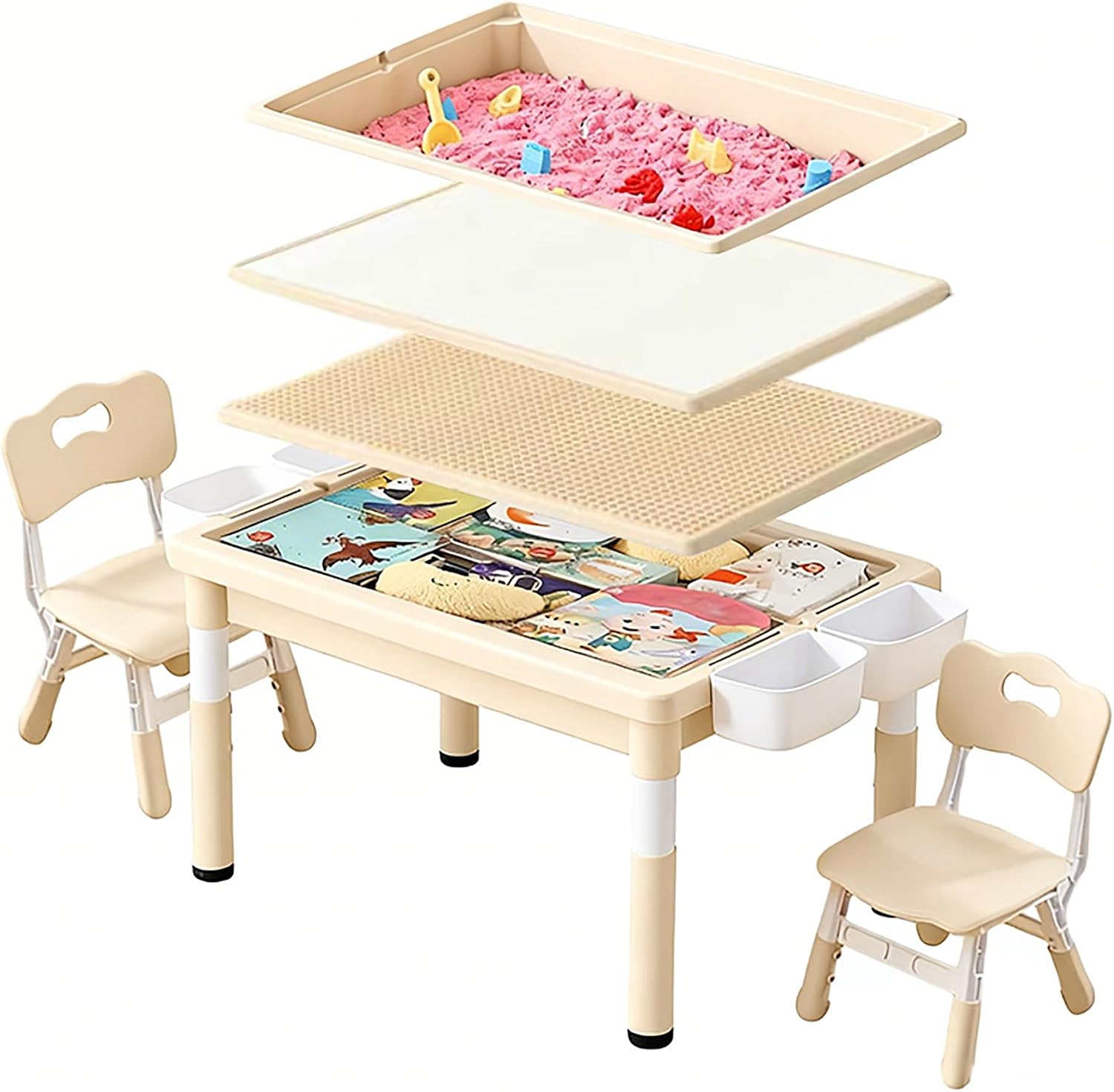 Kids Sand and Water Table, Tod - Kids Outdoor Sensory Table 评论和价格