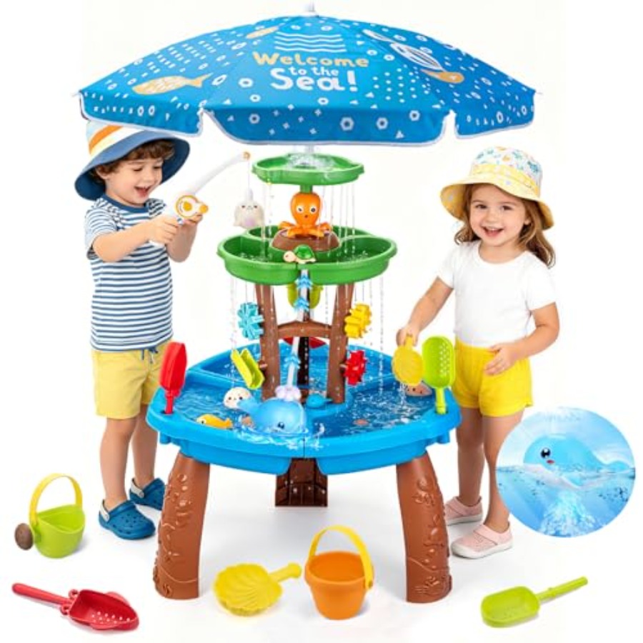 Outdoor water table for kids a - Kids Outdoor Sensory Table 评论和价格