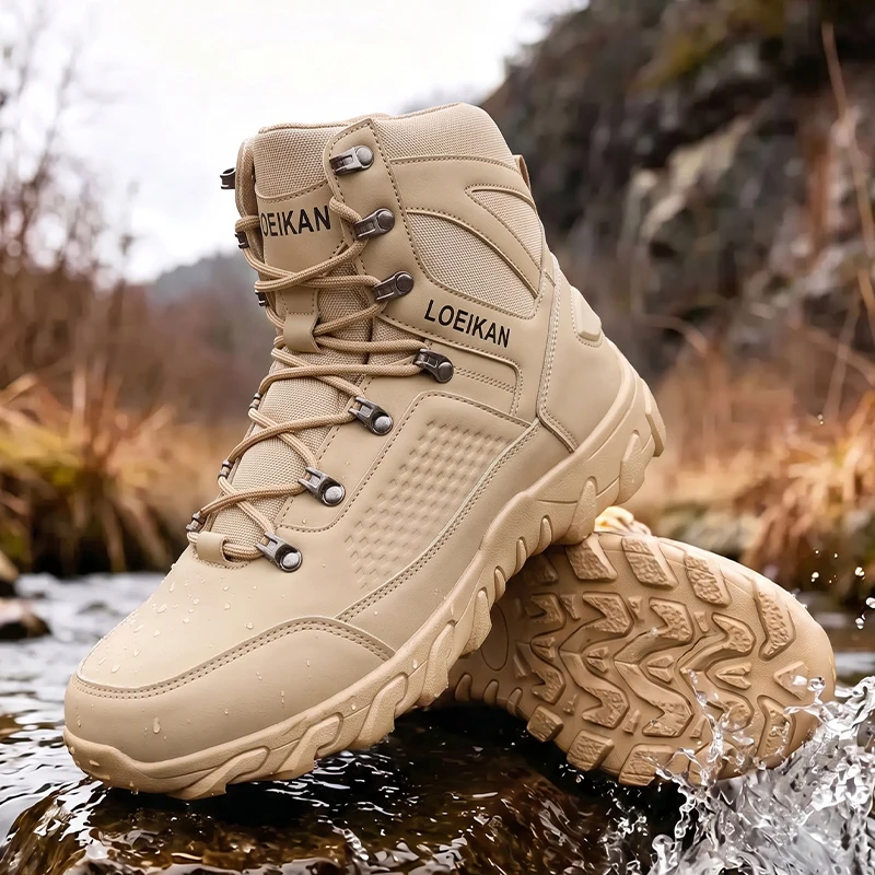 Men High‑cut Tactical Boots PU - Kids Outdoor Boots 评论和价格
