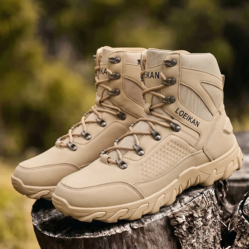 Men High‑cut Tactical Boots PU - Kids Outdoor Boots 评论和价格