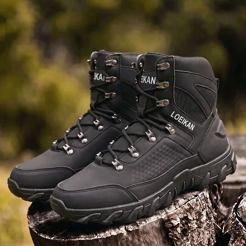 Men High‑cut Tactical Boots PU - Kids Outdoor Boots 评论和价格
