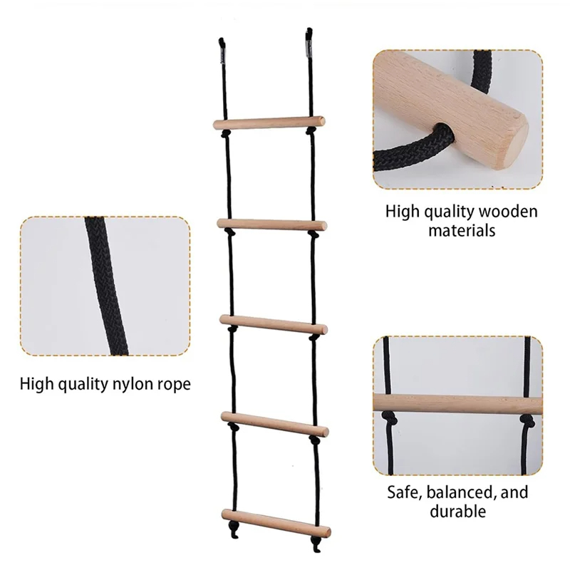 Children Climbing Rope Ladder  - Kids Outdoor Swing And Slide 评论和价格
