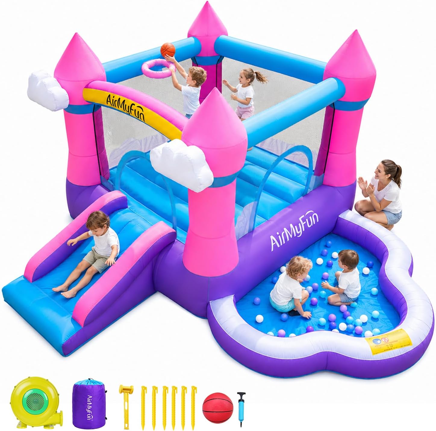 Pink Indoor/Outdoor Inflatable - Kids Outdoor Water 评论和价格