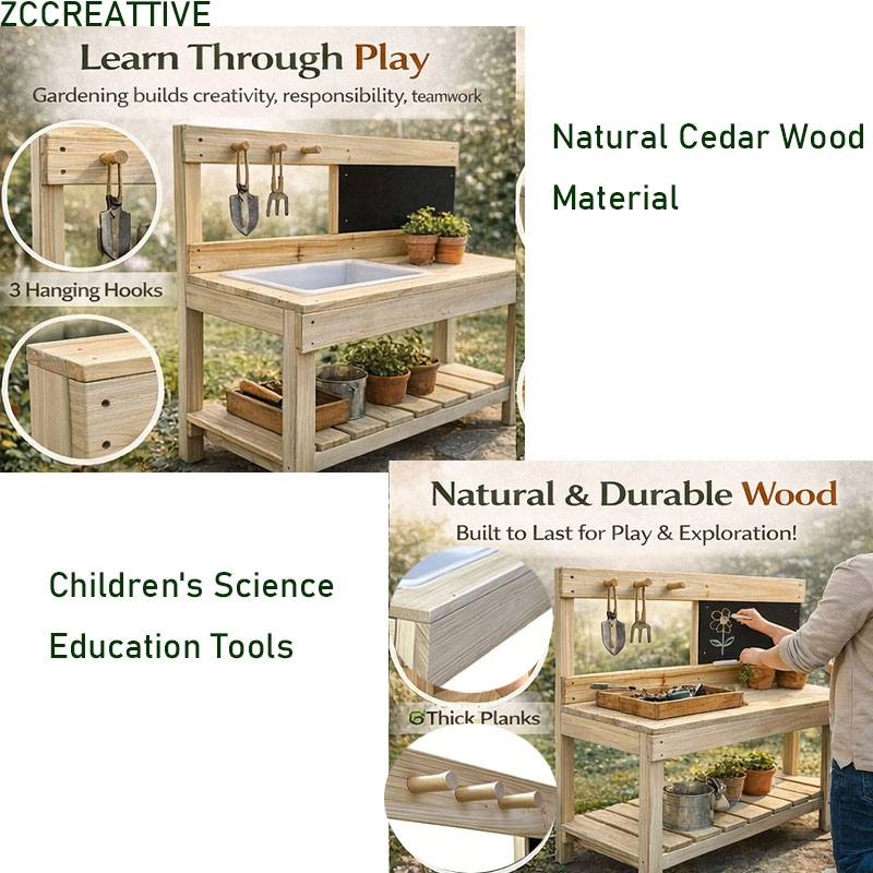 ZCCREATTIVE Children Wooden Po - Kids Outdoor Bench Table 评论和价格