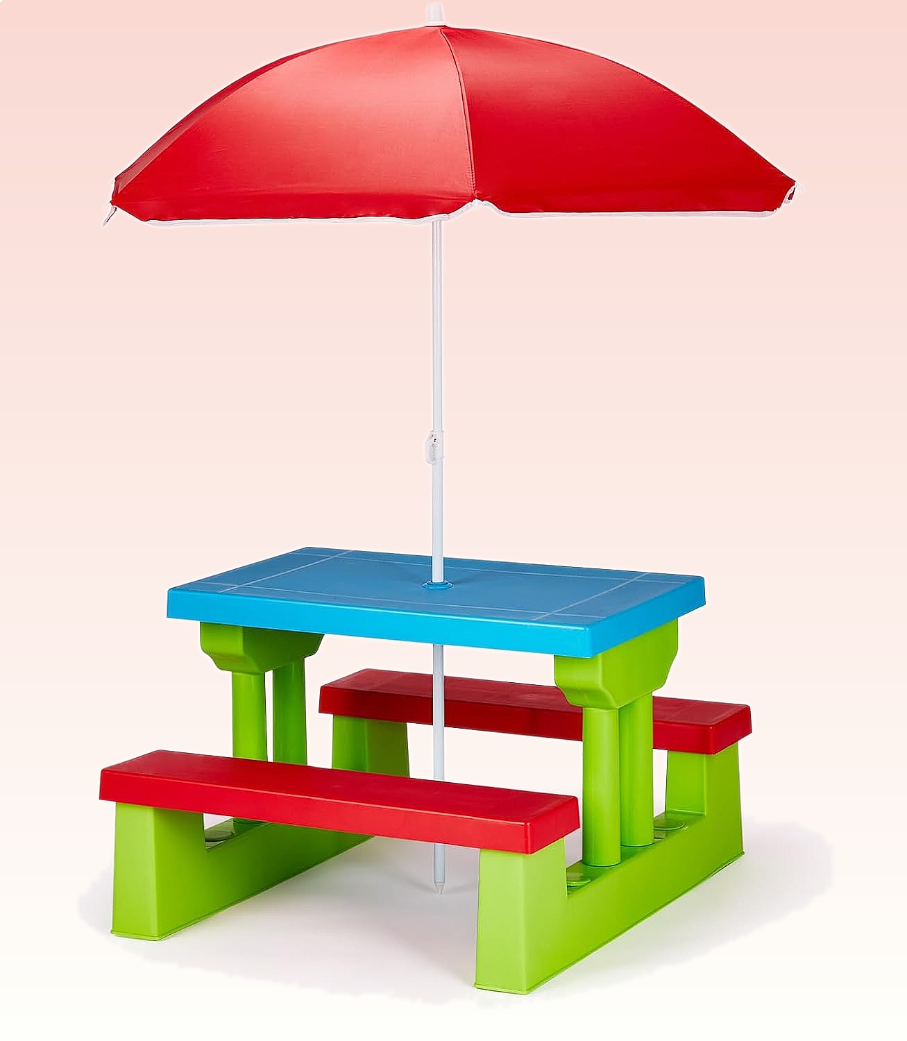 JOYMOR Kids Picnic Table with  - Kids Outdoor Table With Umbrella 评论和价格