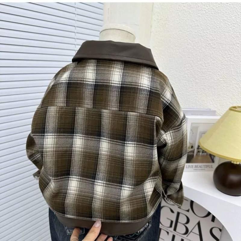 Children's Plaid Jacket Boys S - Kids Outdoor Jacket 评论和价格