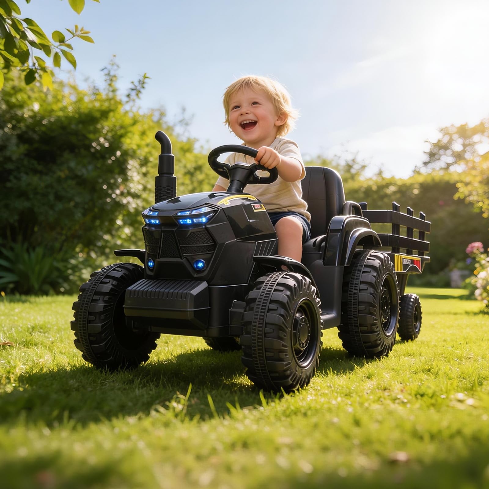 12V Kids Ride On Tractor With  - Kids Outdoor Music 评论和价格