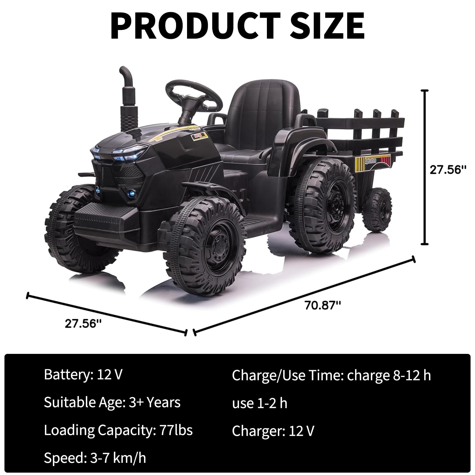 12V Kids Ride On Tractor With  - Kids Outdoor Music 评论和价格