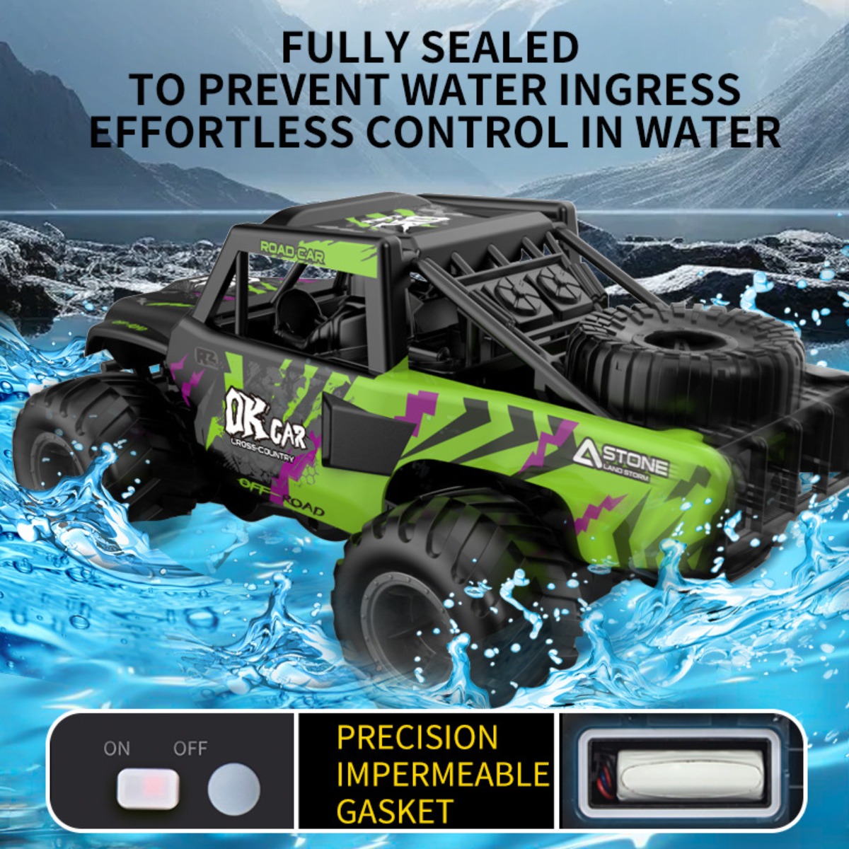 Amphibious RC Car 4WD Off-Road - Kids Outdoor Dirt Toys 评论和价格