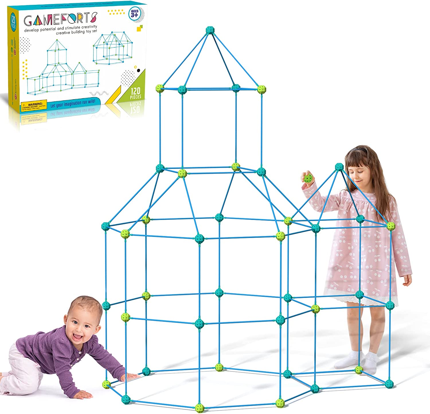 Children's DIY Building Castle - Outdoor Kids In An Indoor World 评论和价格