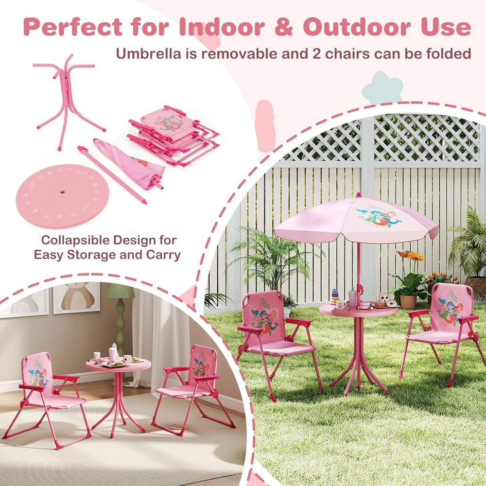 Kids Picnic Table, Kids Outdoo - Kids Outdoor Table With Umbrella 评论和价格