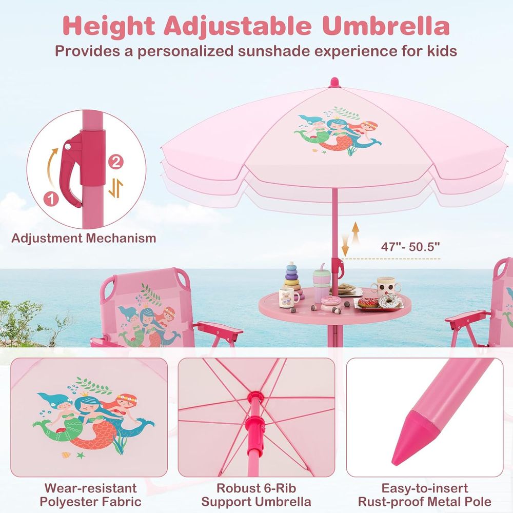 Kids Picnic Table, Kids Outdoo - Kids Outdoor Table With Umbrella 评论和价格