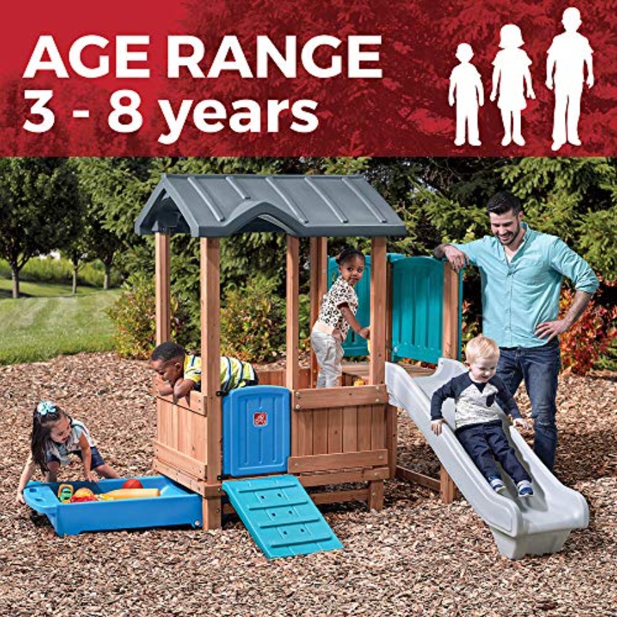 Woodland Adventure Playhouse & - Kids Outdoor Swing And Slide 评论和价格