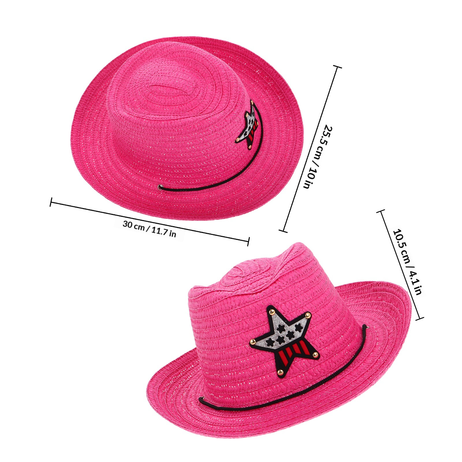 Kids Cowboy Straw Hat Western  - Kids Outdoor Hat 评论和价格