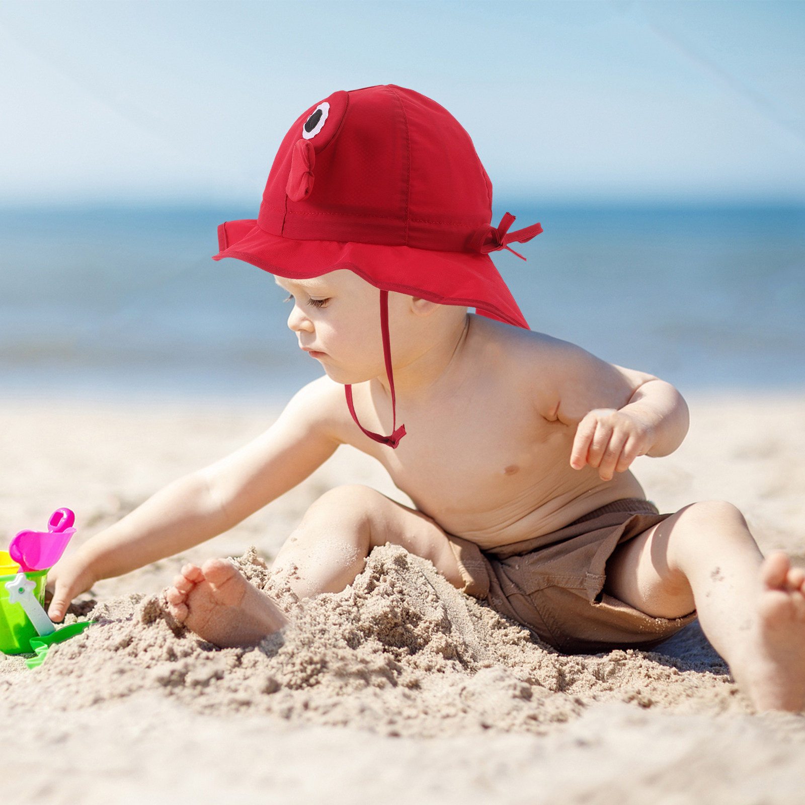 Kids Wide Brim Sun Hat Neck Fl - Kids Outdoor Hat 评论和价格