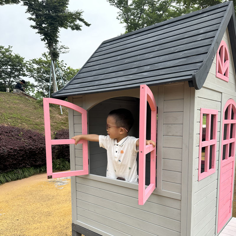 Kids log house, tree , outdoor - Kids Outdoor Doll House 评论和价格