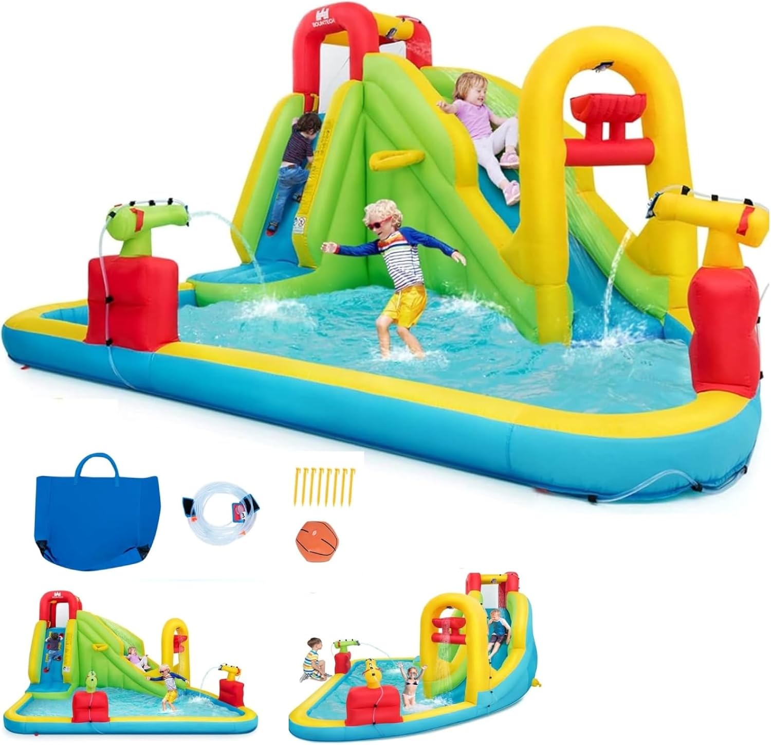 Mega Inflatable Water Park Bou - Kids Outdoor Water 评论和价格
