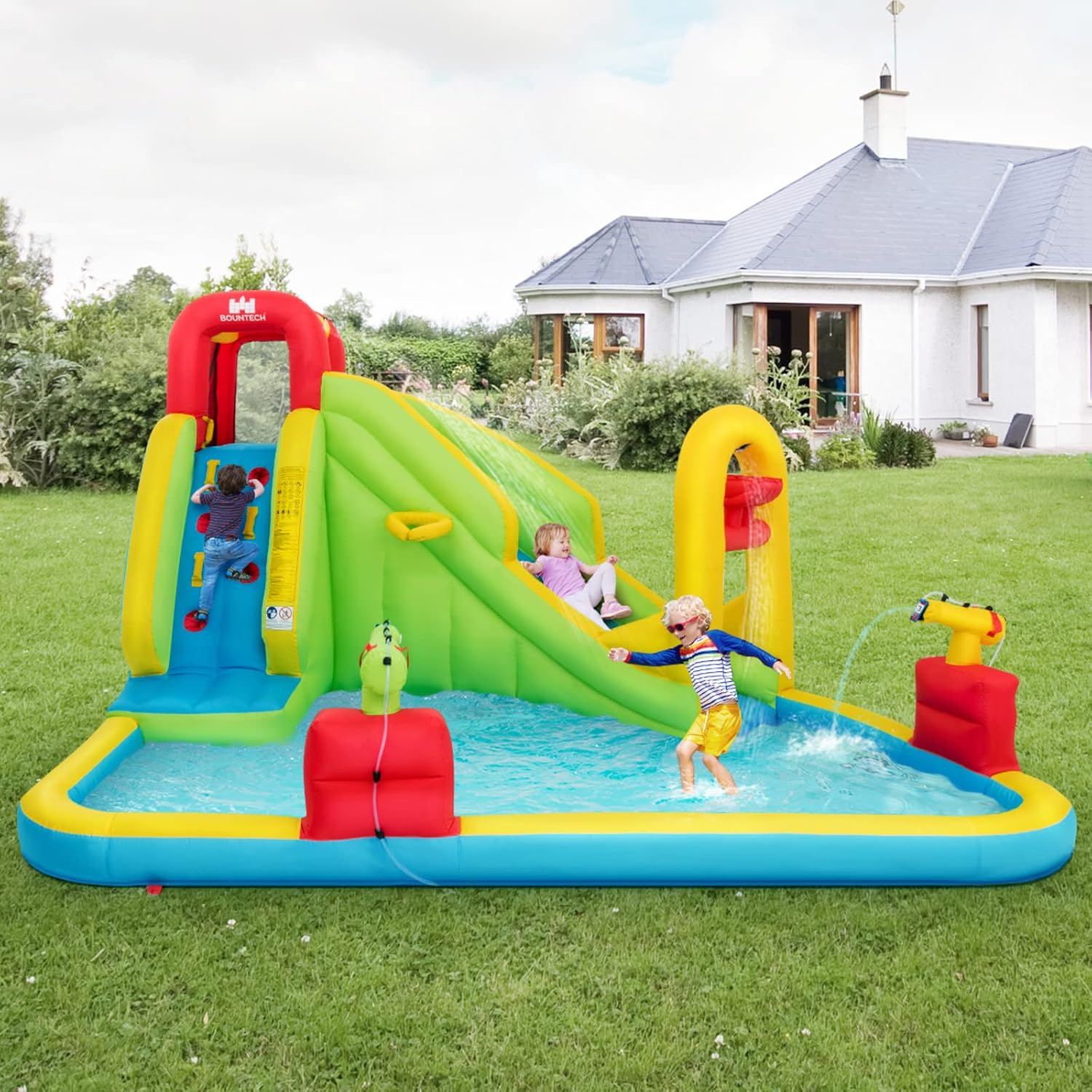 Mega Inflatable Water Park Bou - Kids Outdoor Water 评论和价格