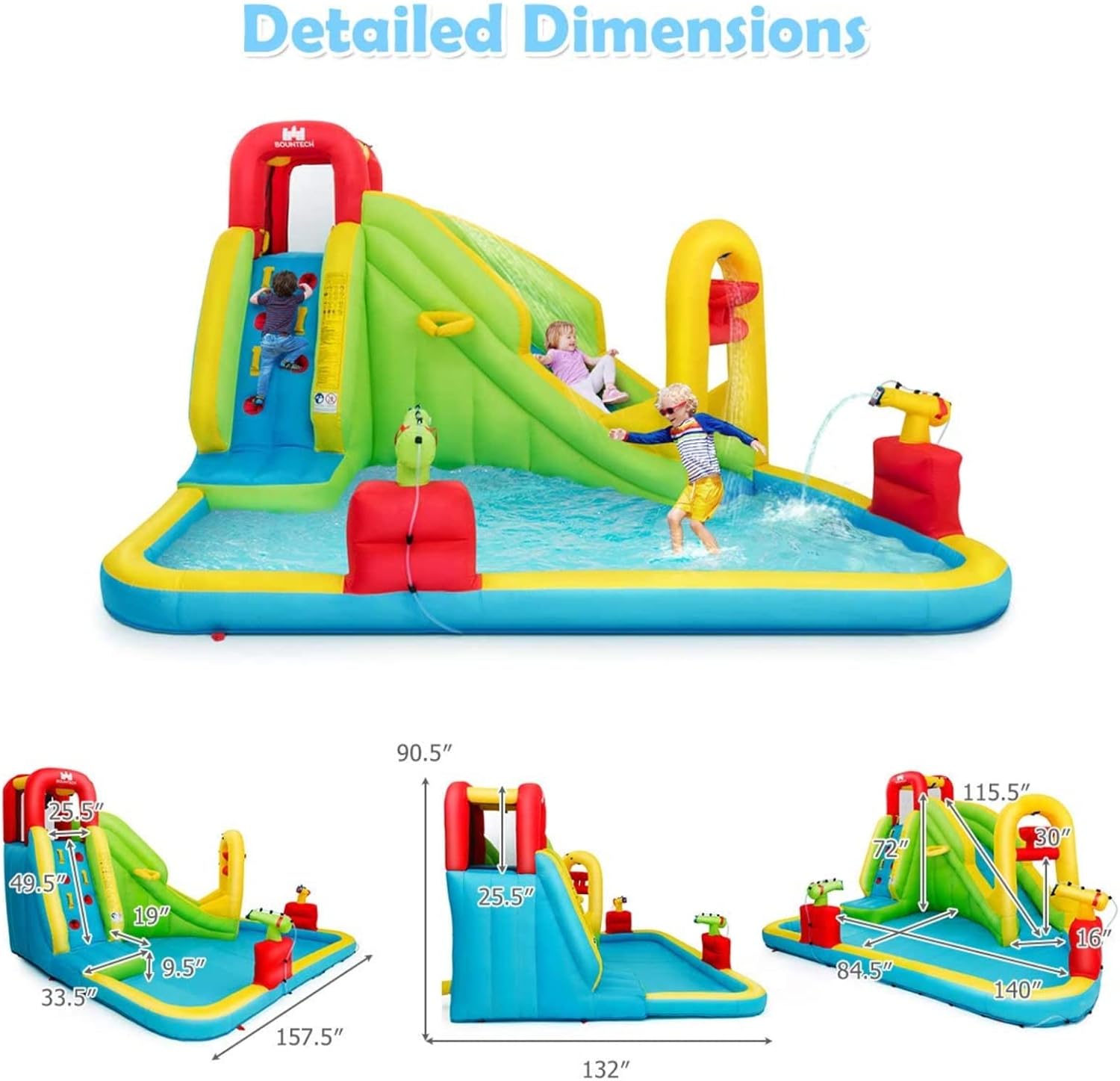 Mega Inflatable Water Park Bou - Kids Outdoor Water 评论和价格