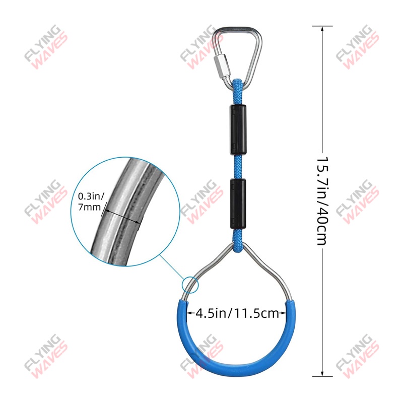 Kids Hanging GYM Ring Swing Cl - Kids Outdoor Swing And Slide 评论和价格