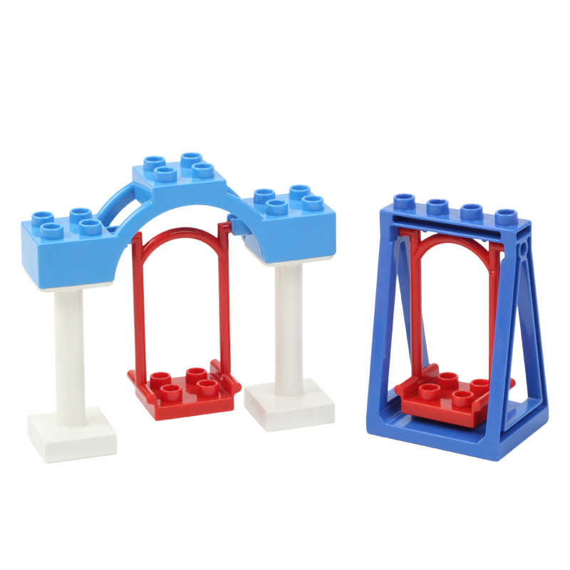 Big Building Blocks Playground - Kids Outdoor Swing And Slide 评论和价格