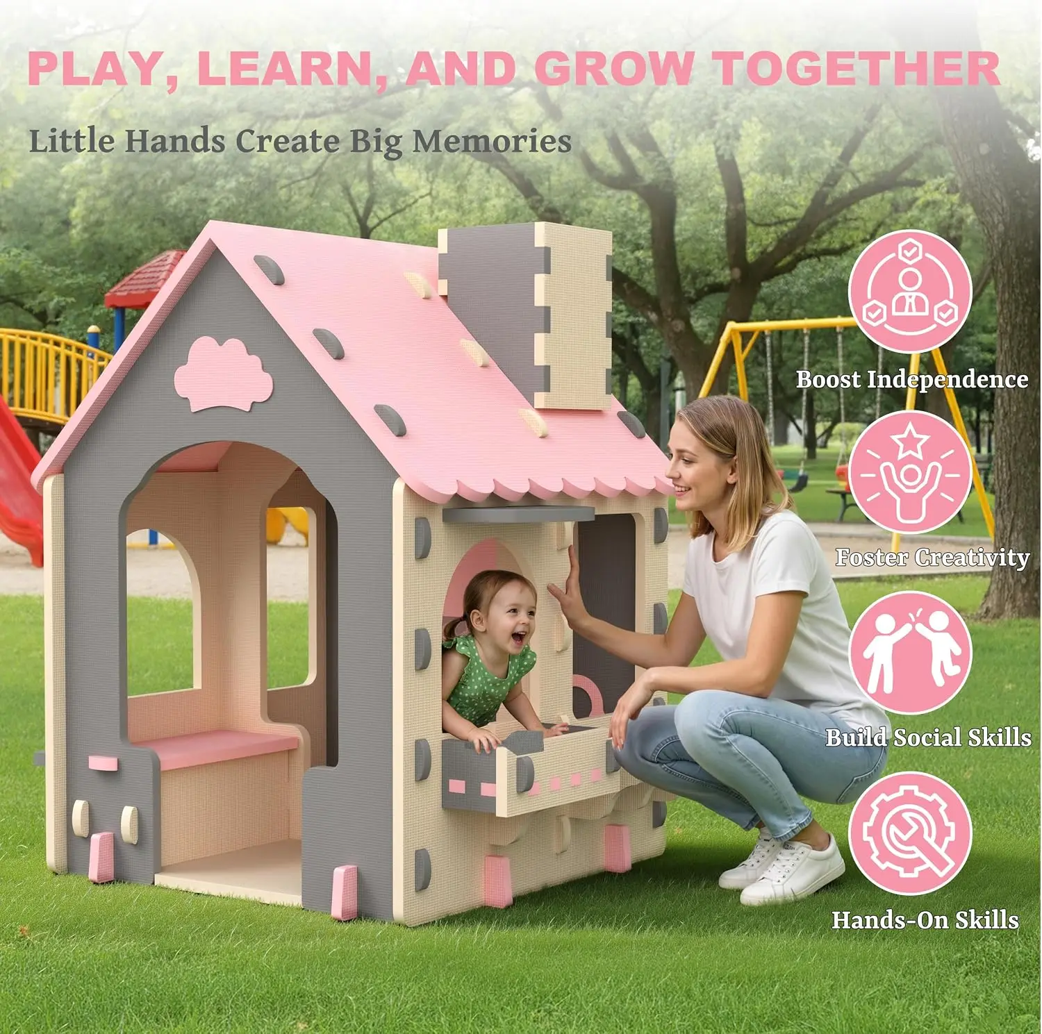 Kids Playhouse Kitchen Theme,  - Kids Outdoor House With Kitchen 评论和价格