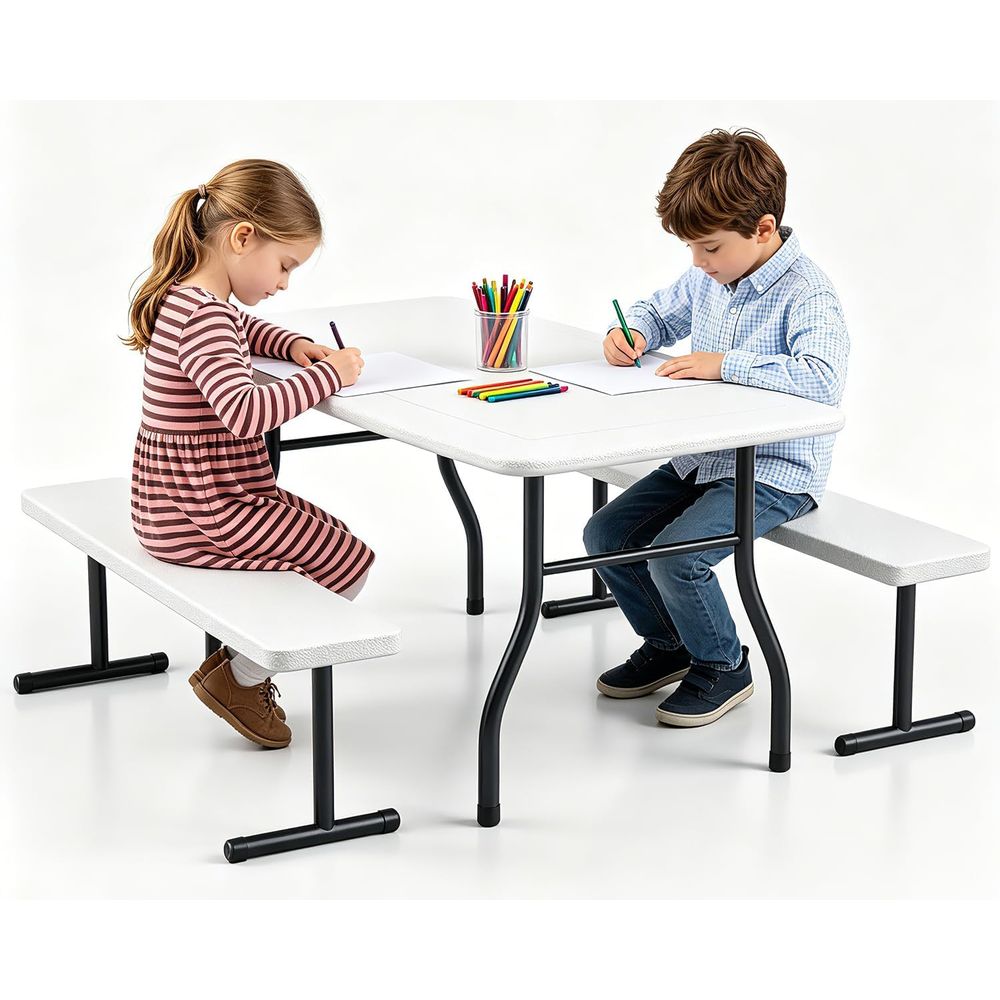 Kids Picnic Table with Benches - Kids Outdoor Bench Table 评论和价格
