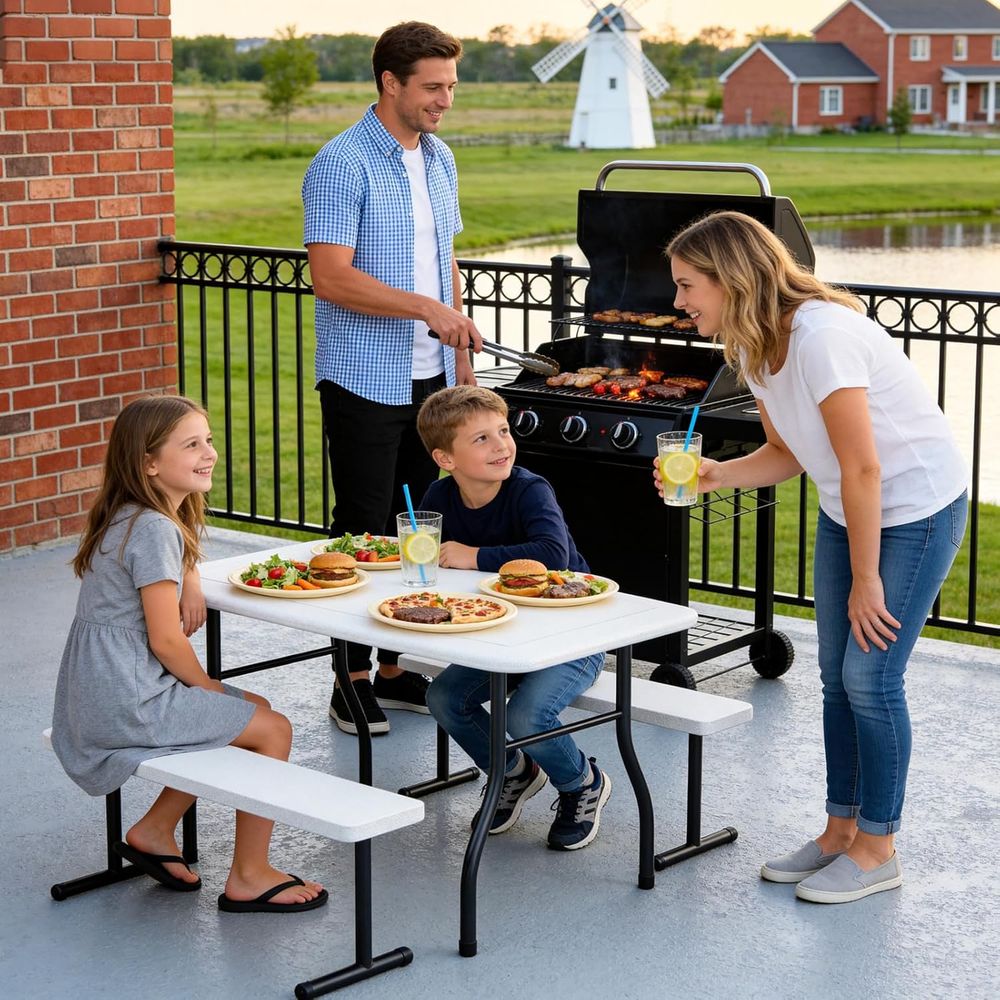 Kids Picnic Table with Benches - Kids Outdoor Bench Table 评论和价格