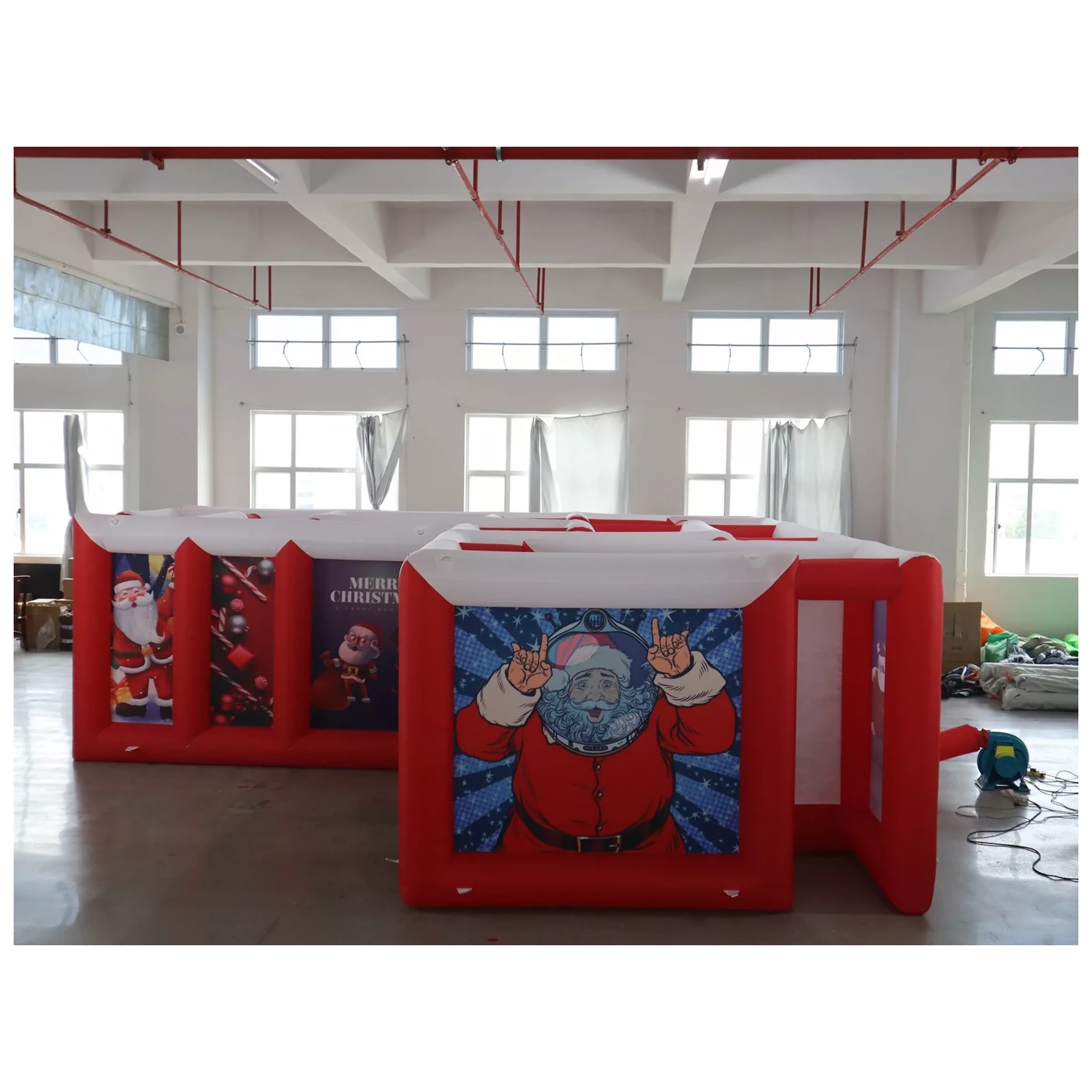 Large Red White Flat Roof Infl - Kids Outdoor Fun 评论和价格