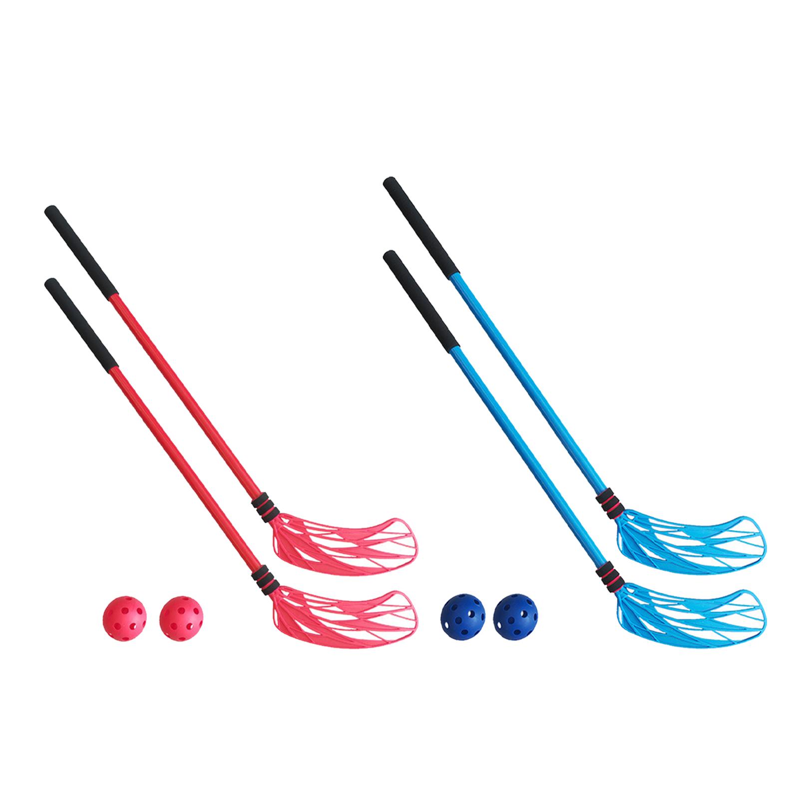 2x Floor Hockey Stick Set Pres - Kids Outdoor Hockey Sticks 评论和价格