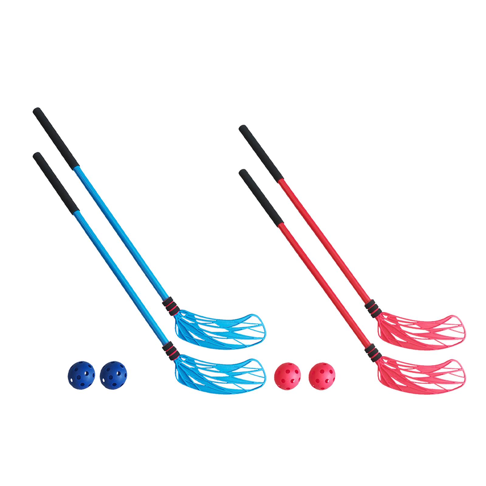 2x Floor Hockey Stick Set Pres - Kids Outdoor Hockey Sticks 评论和价格