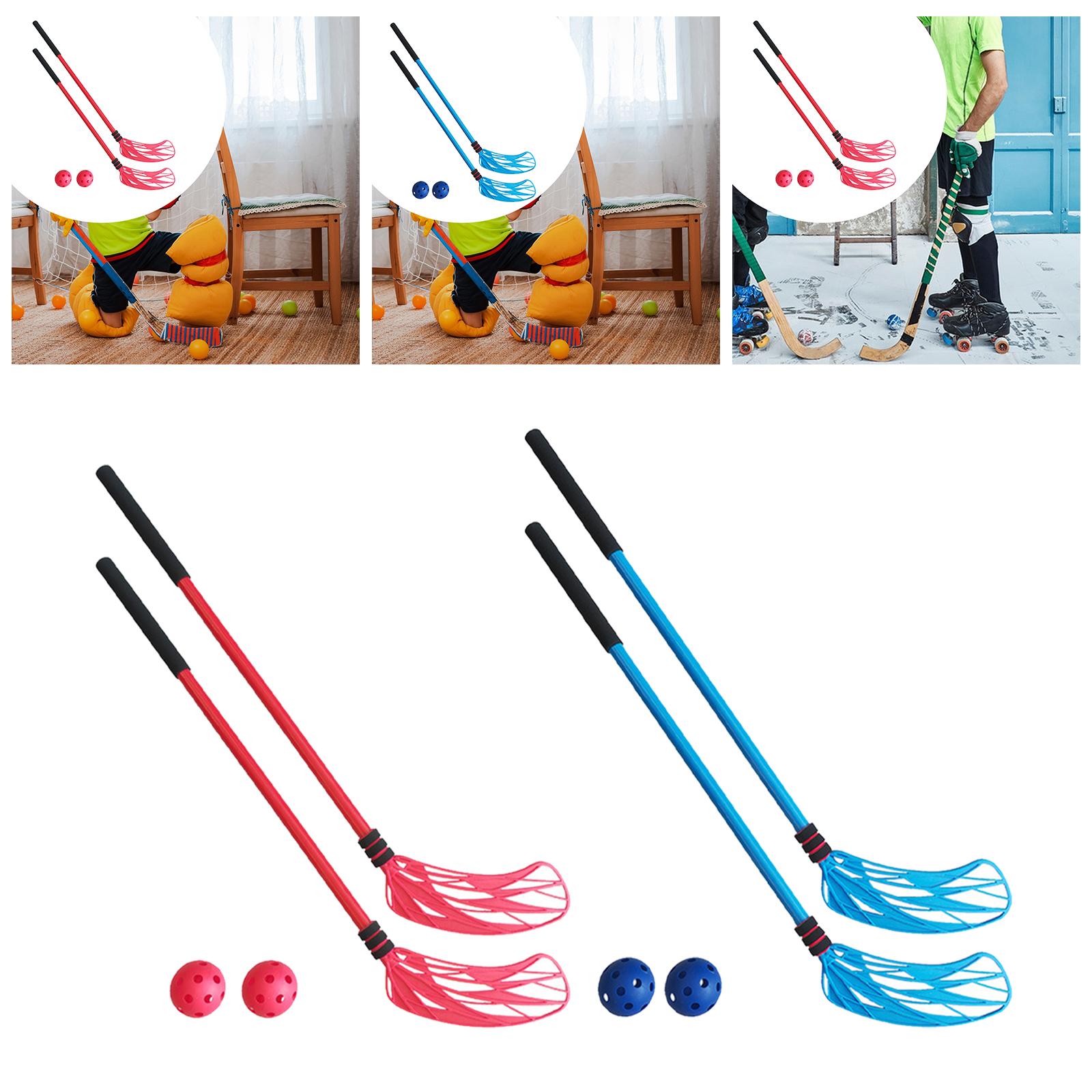 2x Floor Hockey Stick Set Pres - Kids Outdoor Hockey Sticks 评论和价格
