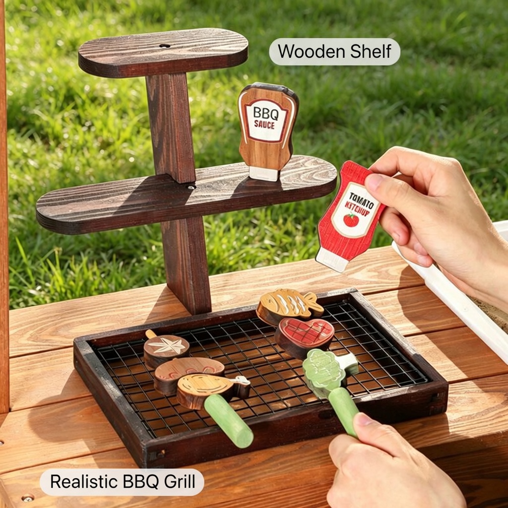 Wooden Outdoor Play House Mud  - Kids Outdoor House With Kitchen 评论和价格