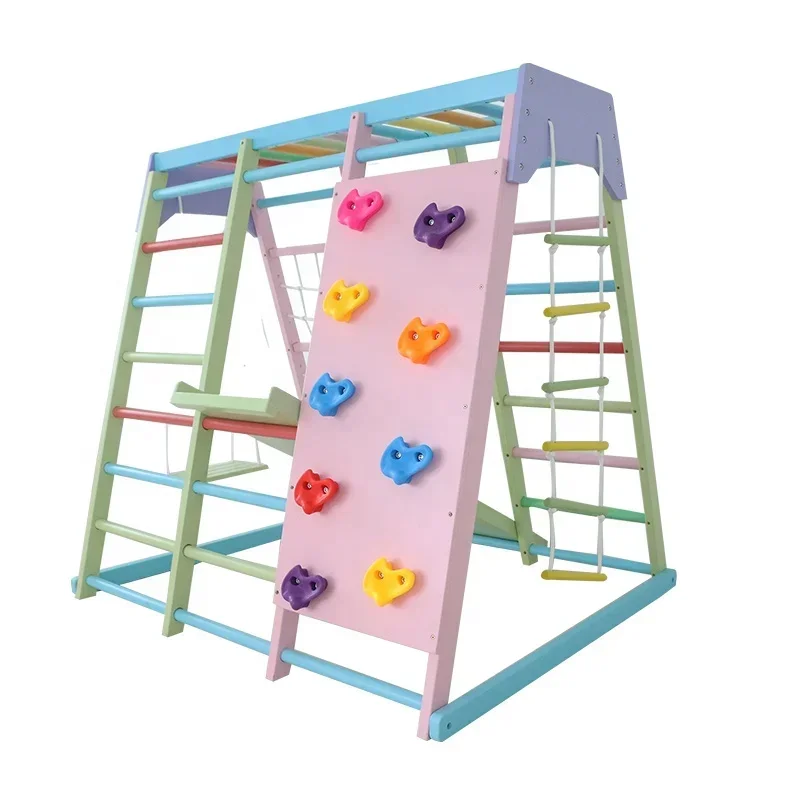 Kids Wooden Climbing Frame Ind - Kids Outdoor Swing And Slide 评论和价格